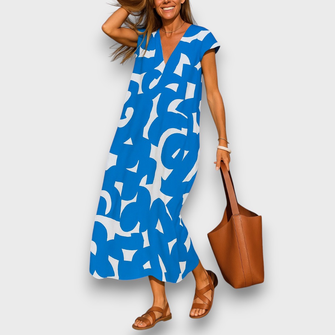 SORAYA™ | LIGHTWEIGHT V-NECK DRESS FOR WARM WEATHER STYLE