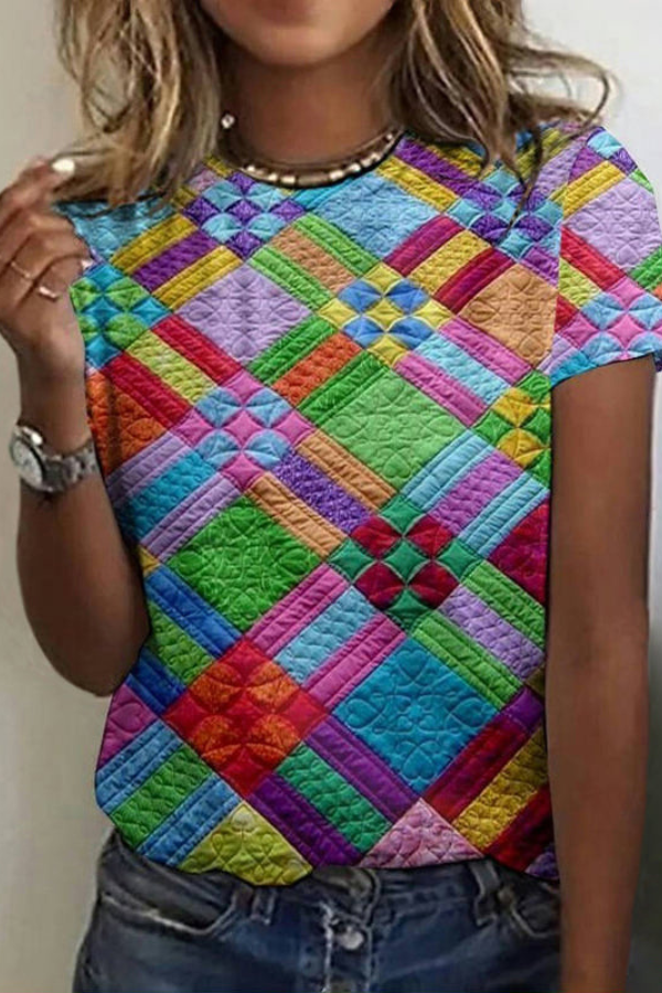 NINA | VINTAGE COLOUR BLOCK T-SHIRT