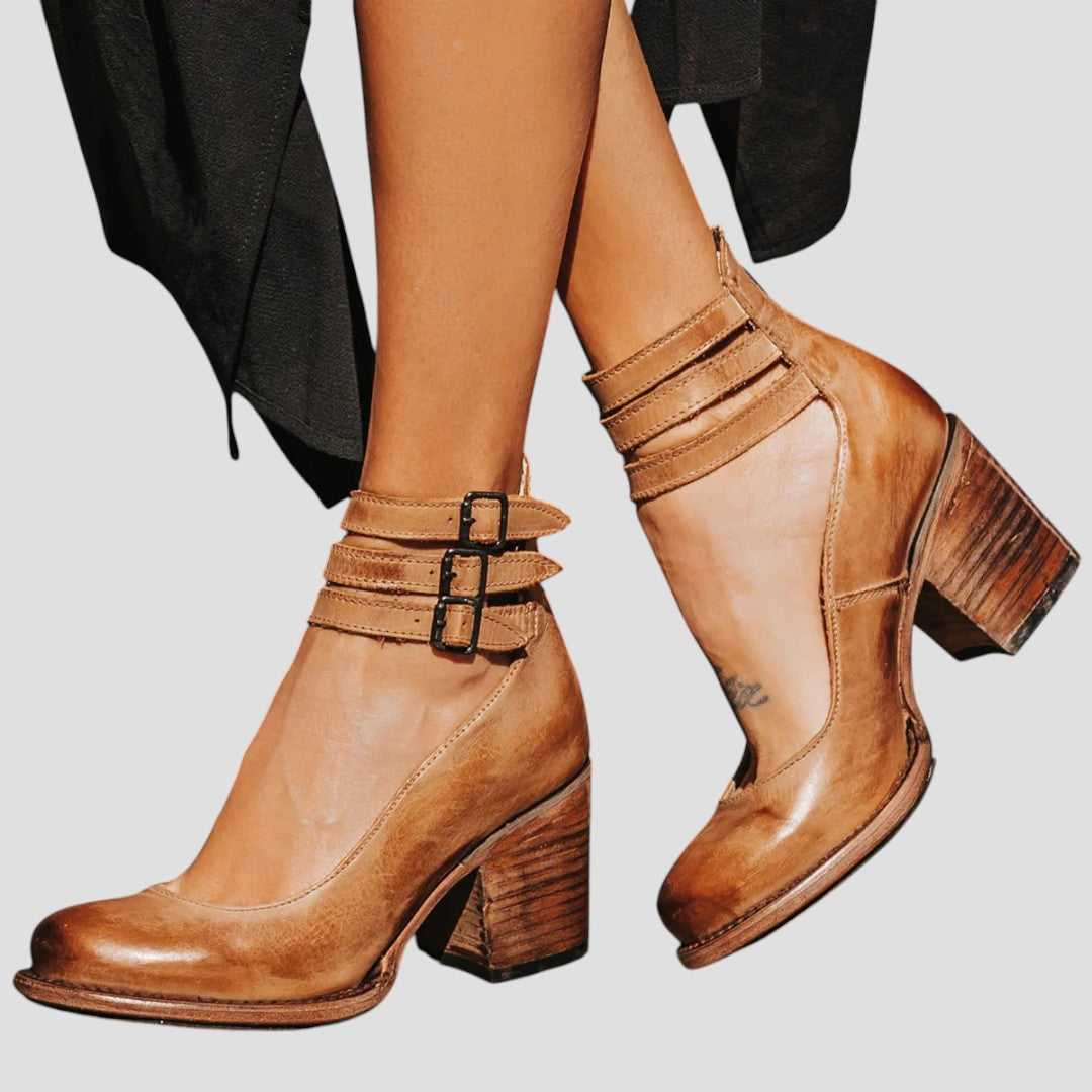 ELVAYA™ | STRAPPY BLOCK HEEL SHOES FOR ELEGANT ALL-DAY COMFORT