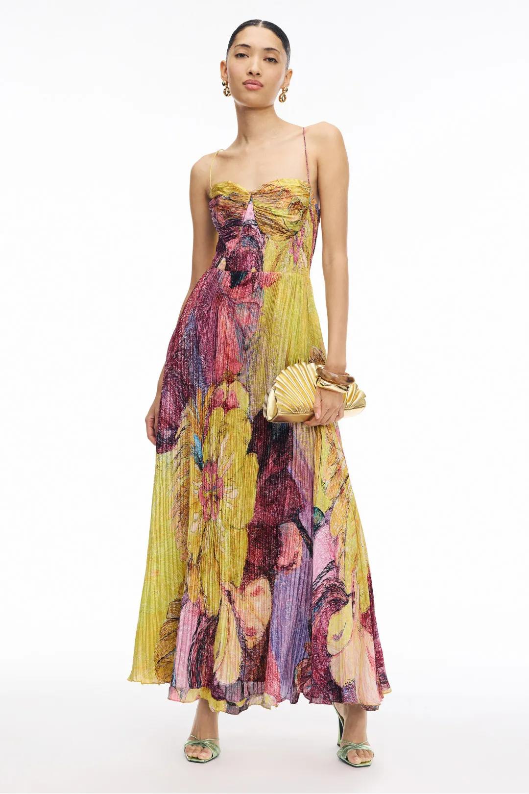 NALINA™ | MULTICOLOURED IKAT PRINT MAXI DRESS