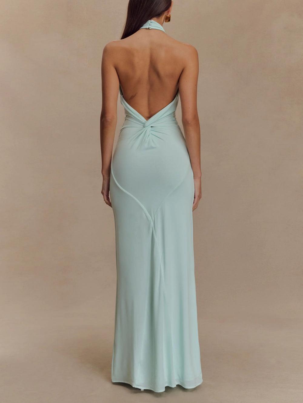 Jane™ | Halterneck Silk Dress