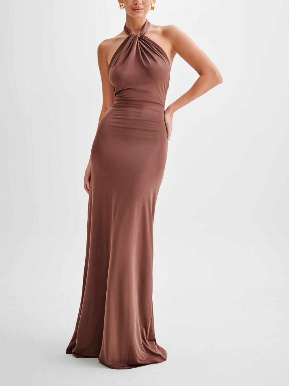 Jane™ | Halterneck Silk Dress