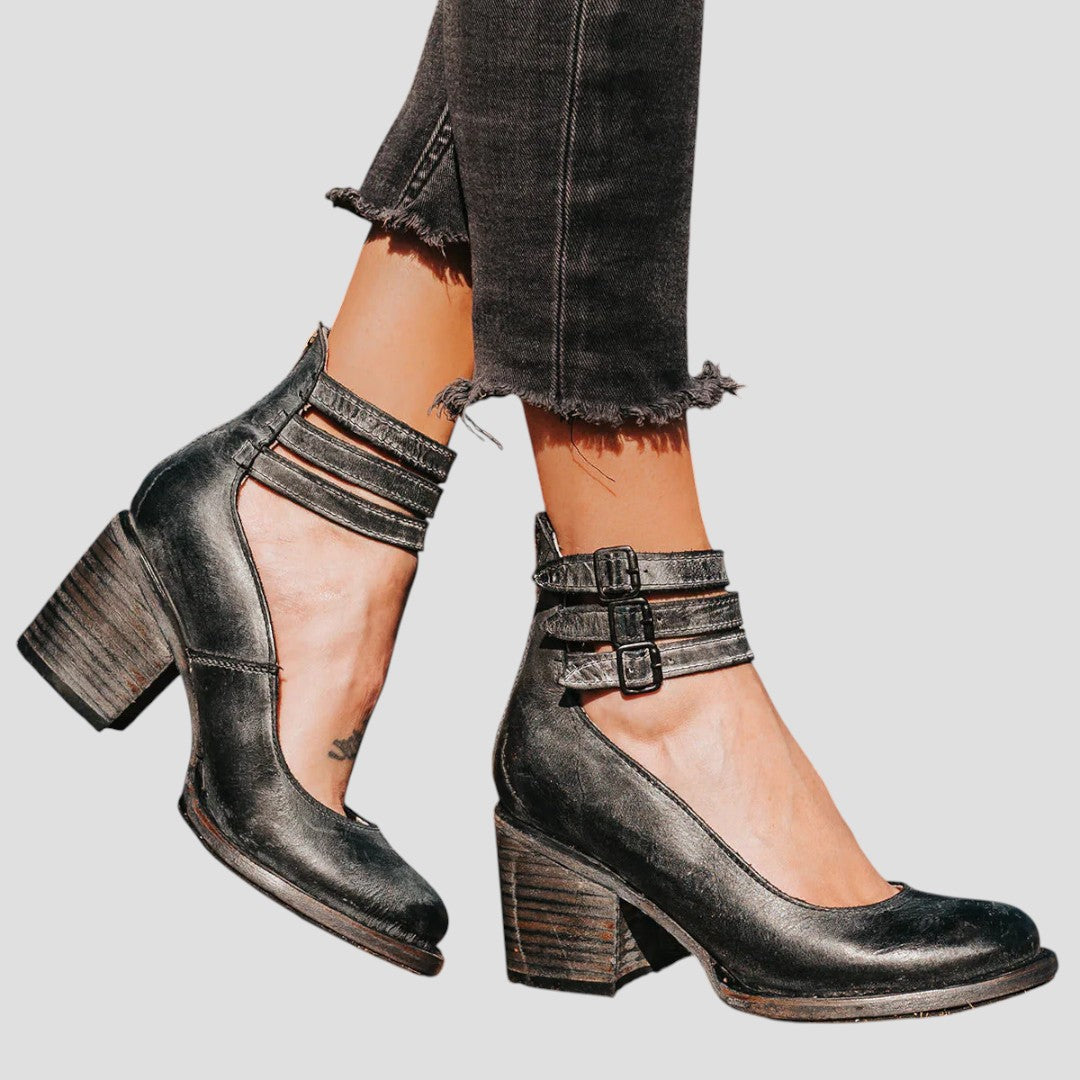 ELVAYA™ | STRAPPY BLOCK HEEL SHOES FOR ELEGANT ALL-DAY COMFORT