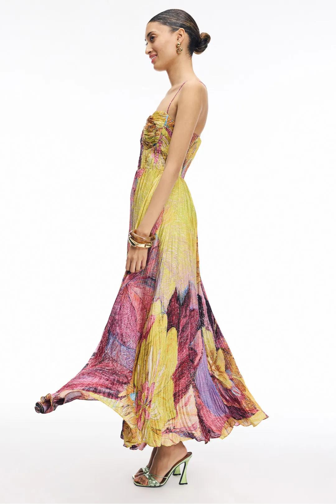 NALINA™ | MULTICOLOURED IKAT PRINT MAXI DRESS