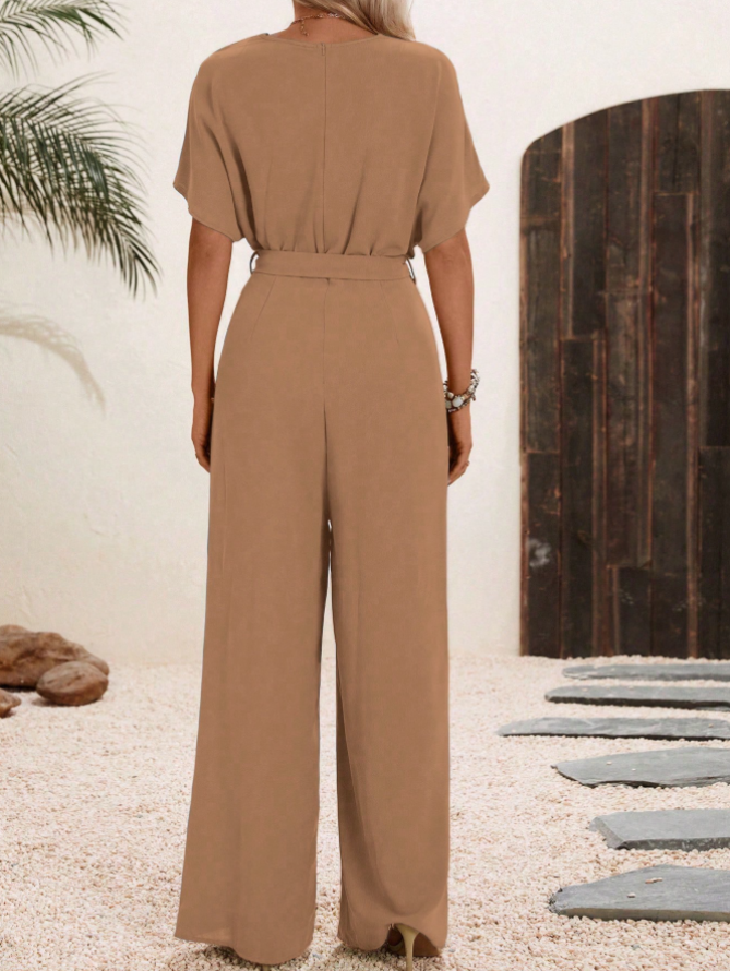 NAELYN™ | TAILORED WIDE-LEG JUMPSUIT WITH WAIST TIE