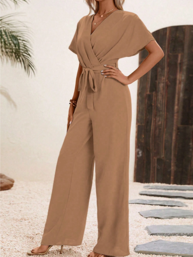 NAELYN™ | TAILORED WIDE-LEG JUMPSUIT WITH WAIST TIE