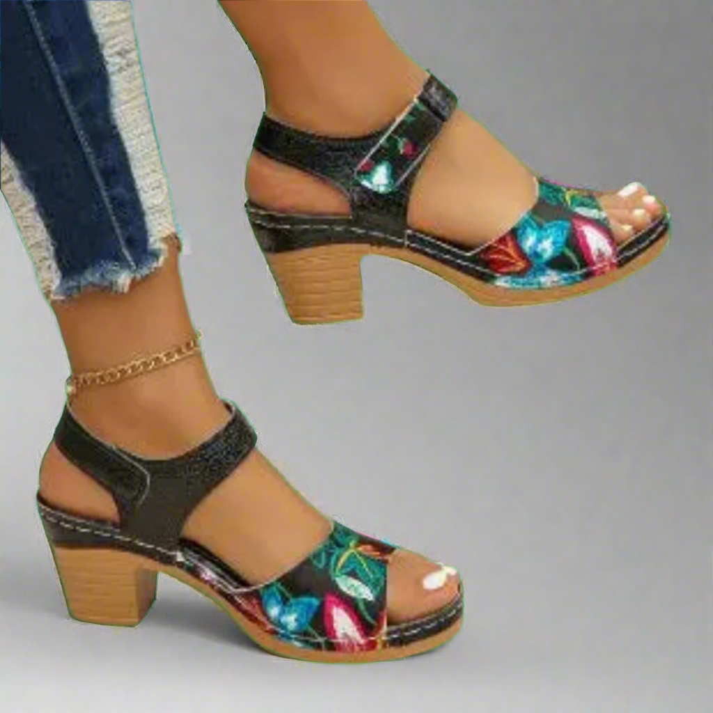 ELVANNA™ | HANDCRAFTED PEEP-TOE SANDALS IN PREMIUM MATERIAL