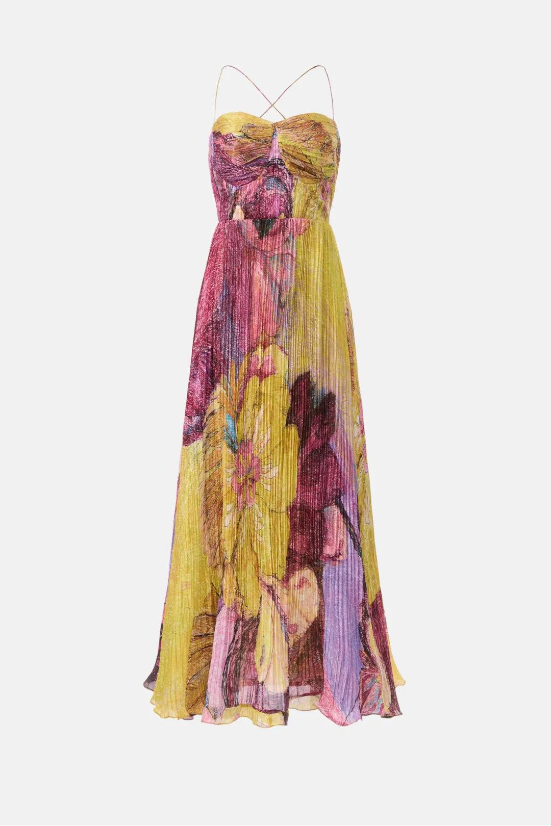 NALINA™ | MULTICOLOURED IKAT PRINT MAXI DRESS