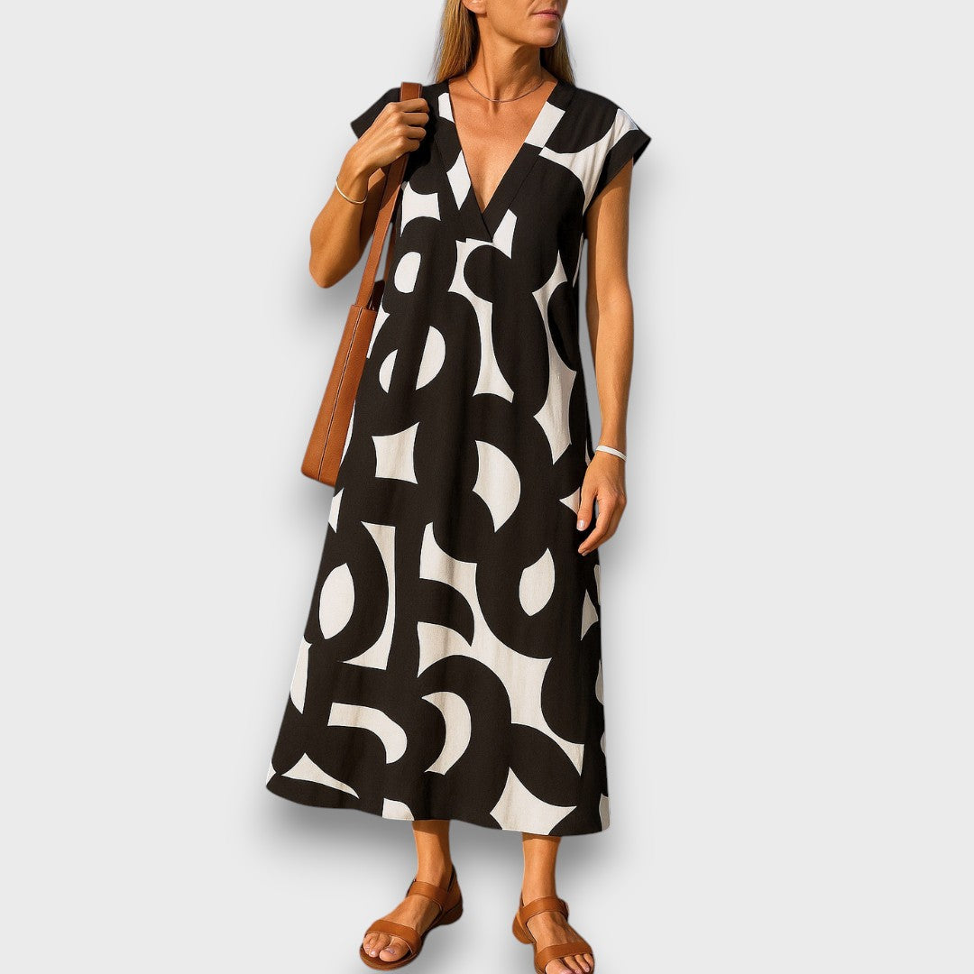 SORAYA™ | LIGHTWEIGHT V-NECK DRESS FOR WARM WEATHER STYLE