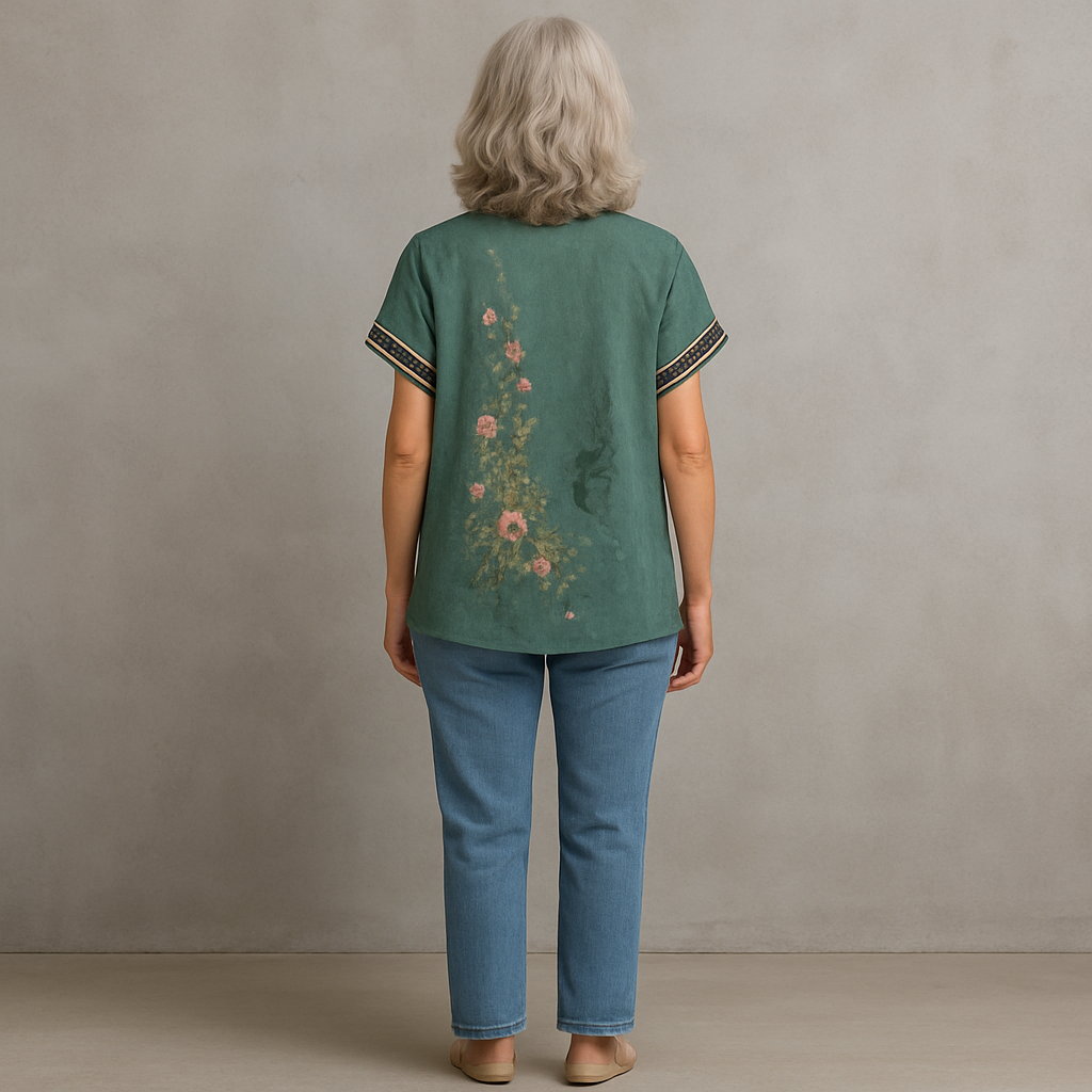 JANE™ | VINTAGE-STYLE FLORAL BLOUSE