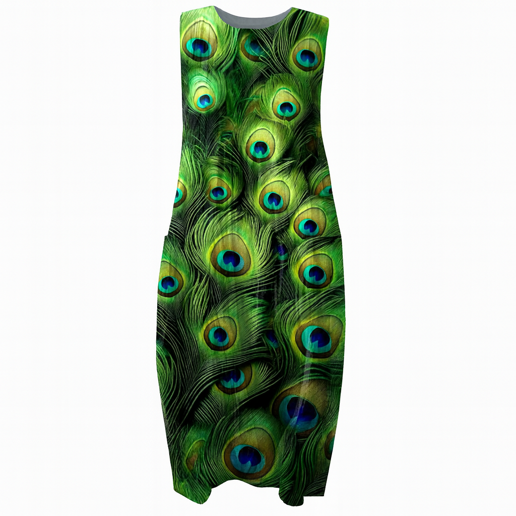 Celina™ | Watercolour Peacock Dress