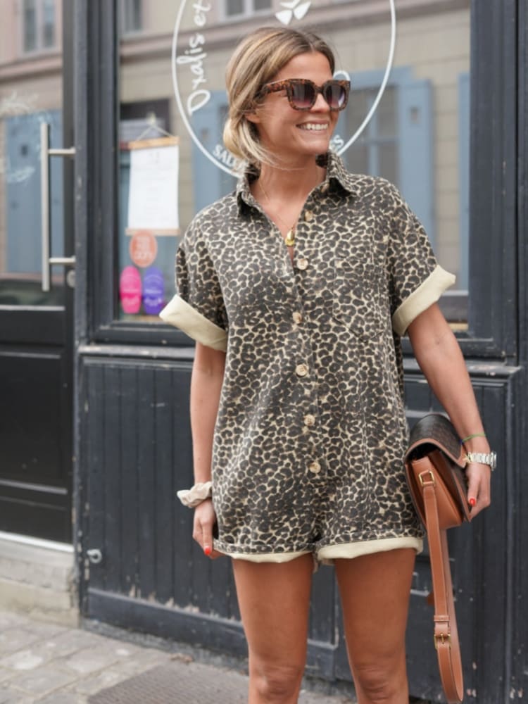 CAMÉLIA™ | LEOPARD SHIRT DRESS FOR ELEGANT EDGE