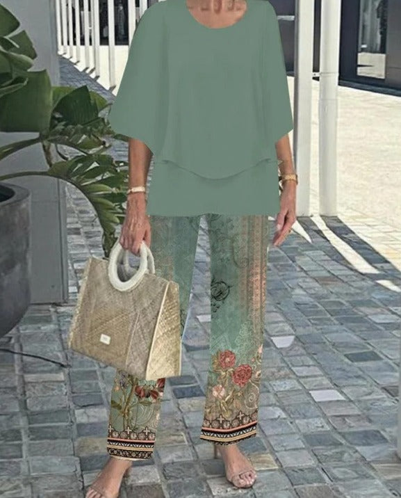 Aureva™ | Two-Piece Set with Round Neck
