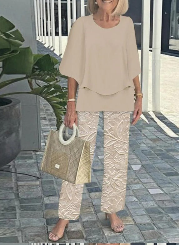 Aureva™ | Two-Piece Set with Round Neck