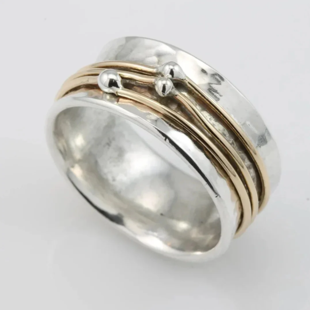 Vintage Gold and Silver Layered Ring