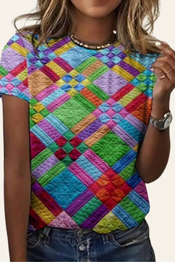 NINA | VINTAGE COLOUR BLOCK T-SHIRT