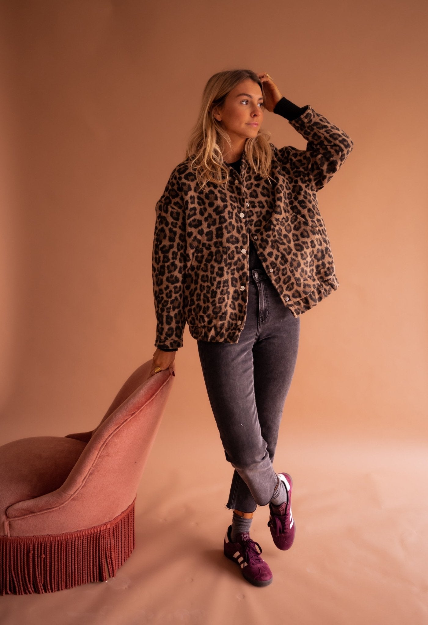 VIOLET | LEOPARD PRINT JACKET