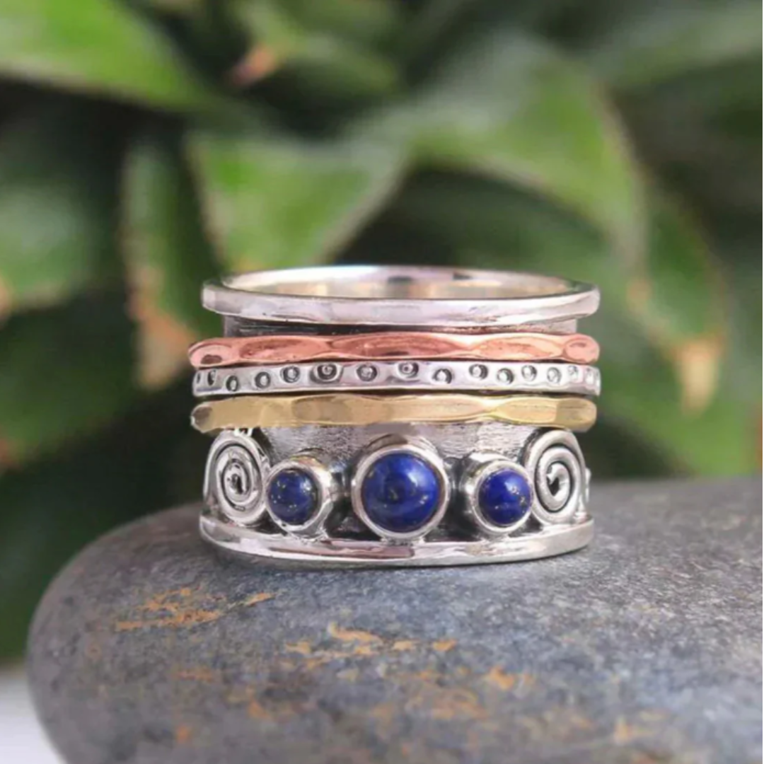 Boho Sapphire Meditation Ring