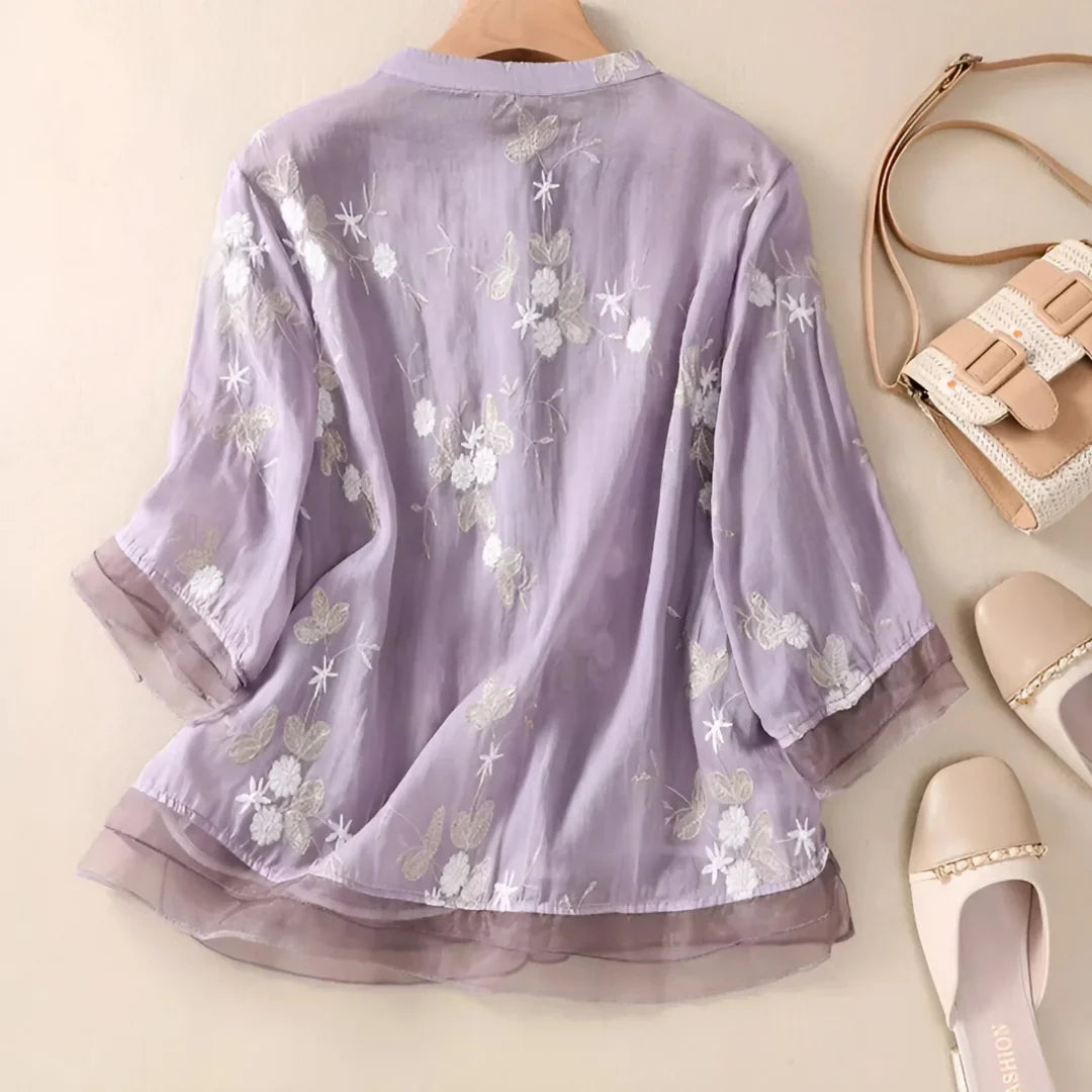 SABRINA | EMBROIDERED COTTON BLOUSE