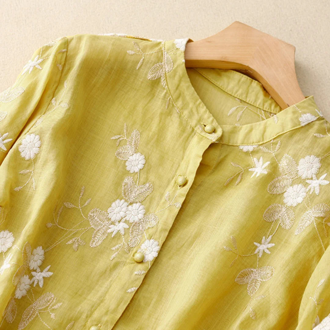 SABRINA | EMBROIDERED COTTON BLOUSE