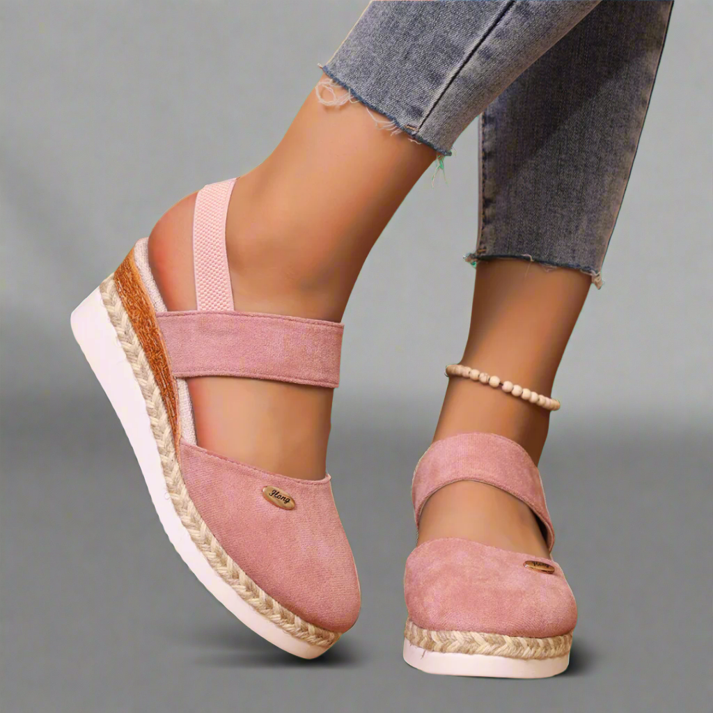 Philippa - Dames sleehak sandalen met brede band