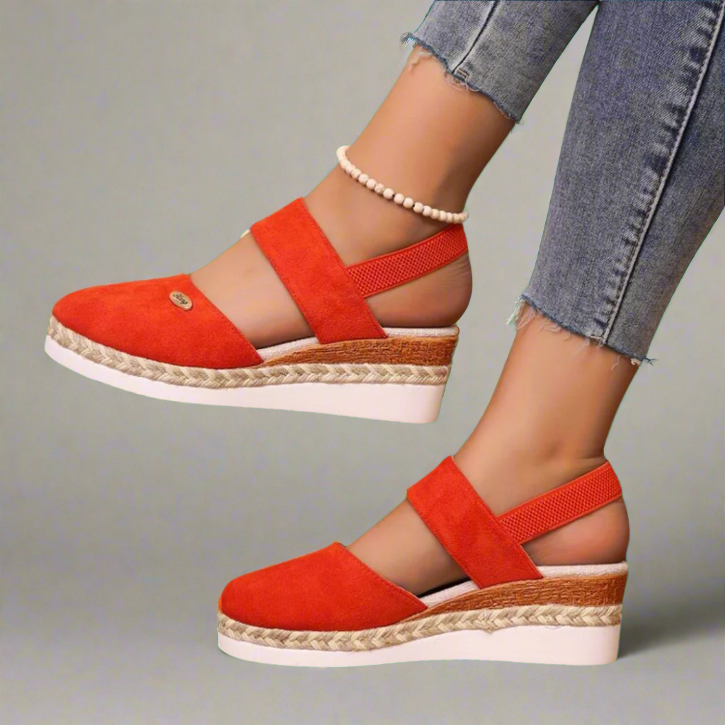 Philippa - Dames sleehak sandalen met brede band