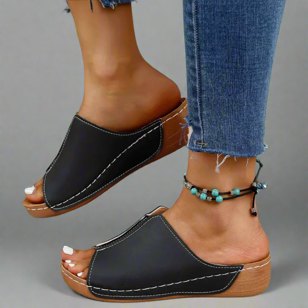 CALVINA™ | HANDCRAFTED WEDGE SANDALS IN PREMIUM MATERIALS