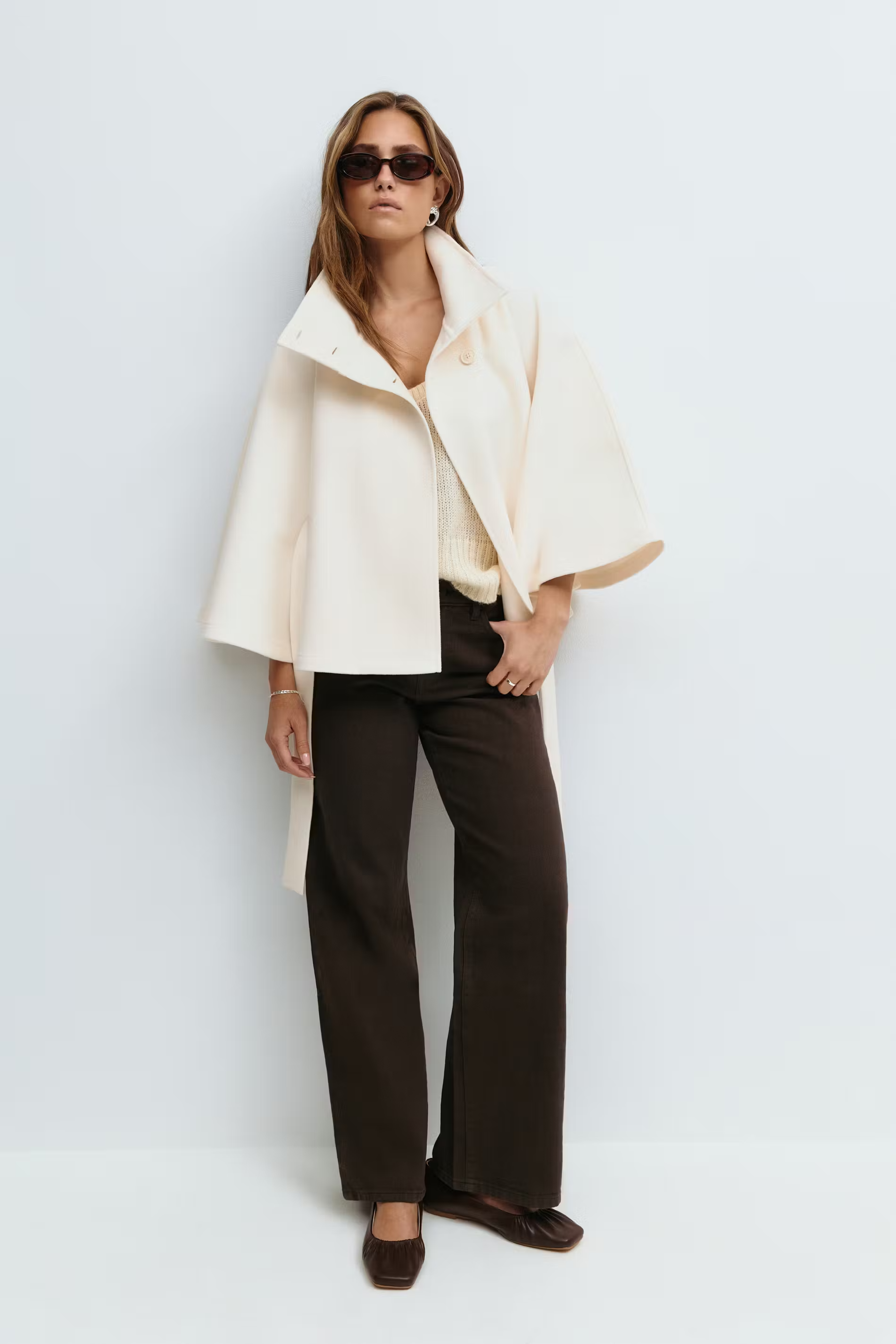 Loreza™ | Elegant Women’s Coat with Belt & High Collar