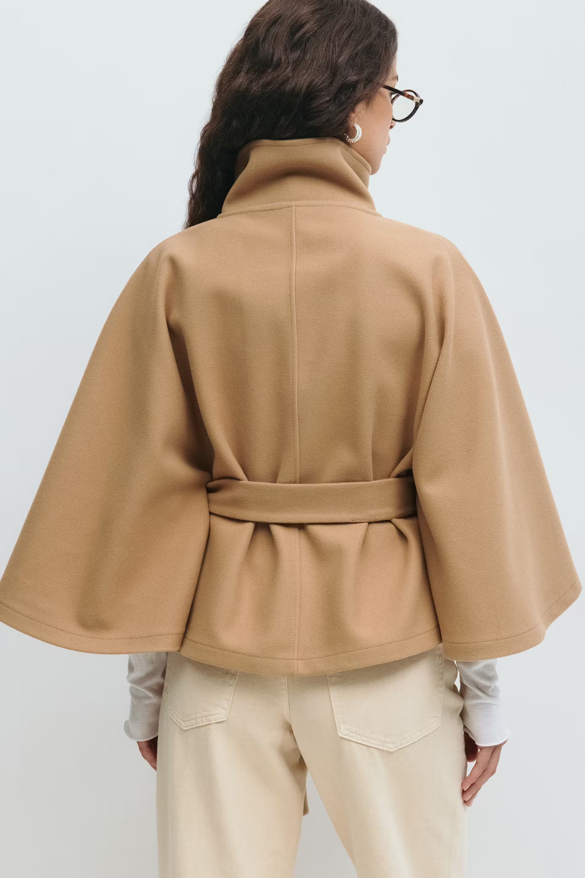 Loreza™ | Elegant Women’s Coat with Belt & High Collar