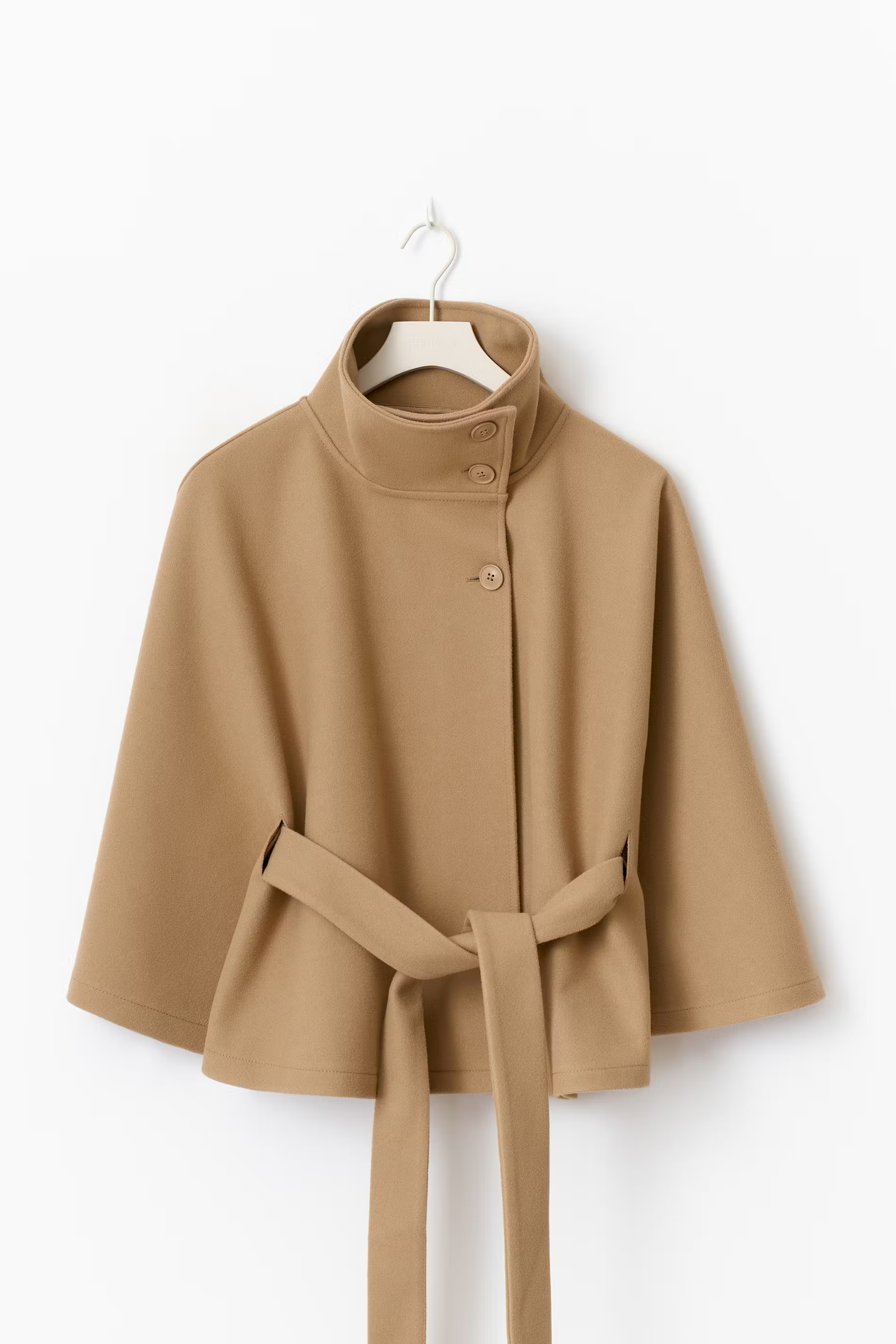 Loreza™ | Elegant Women’s Coat with Belt & High Collar