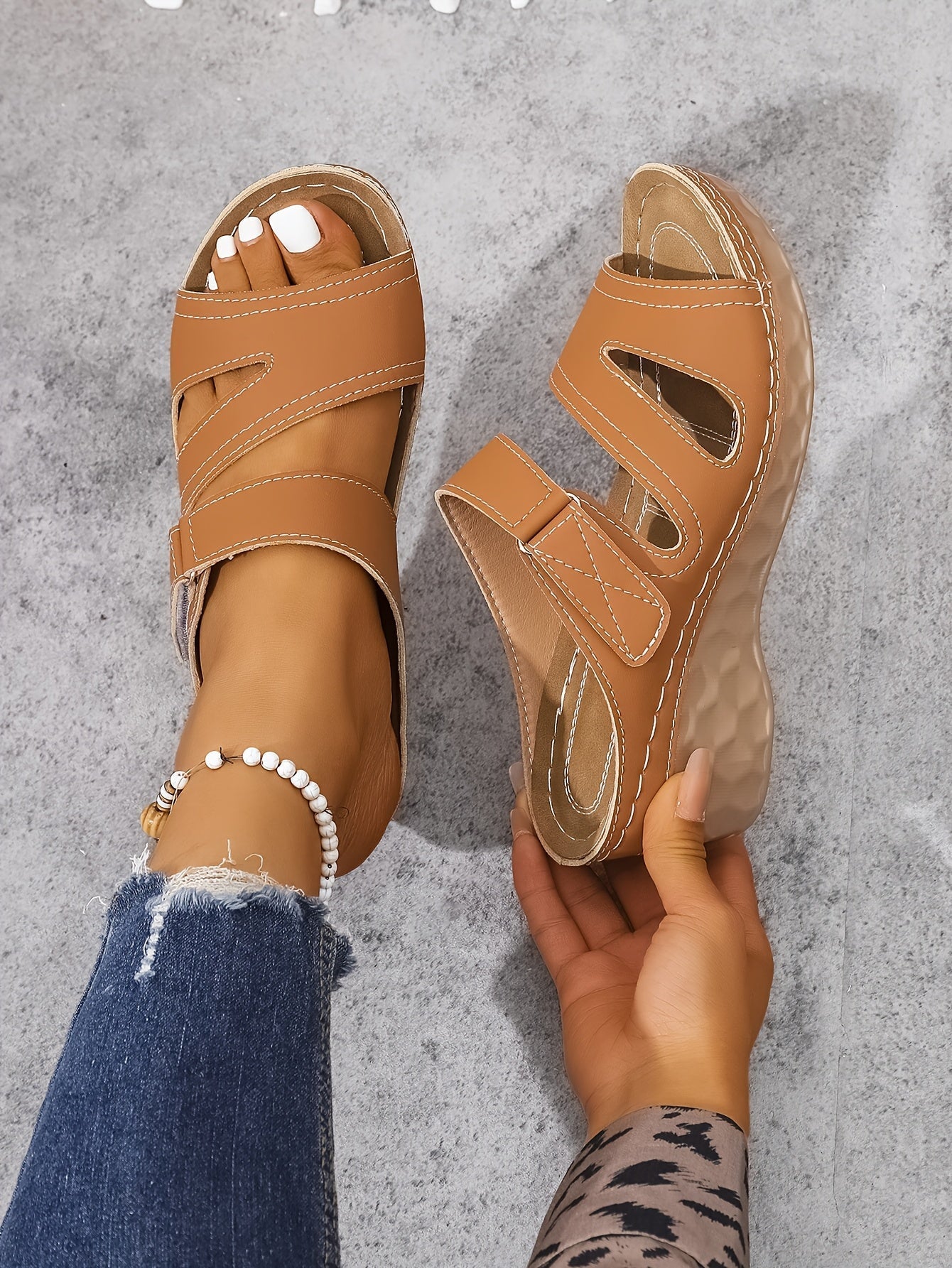 RAVELLEA™ | ELEGANT WEDGE SLIP-ON SANDALS