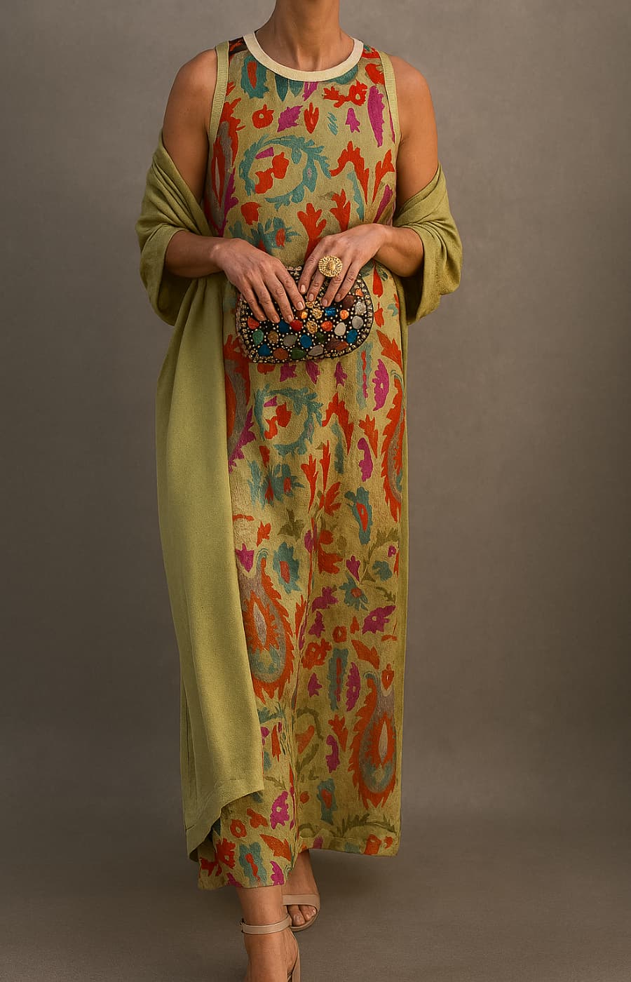 Isabella™ | Elegant Dress with Complimentary Stole