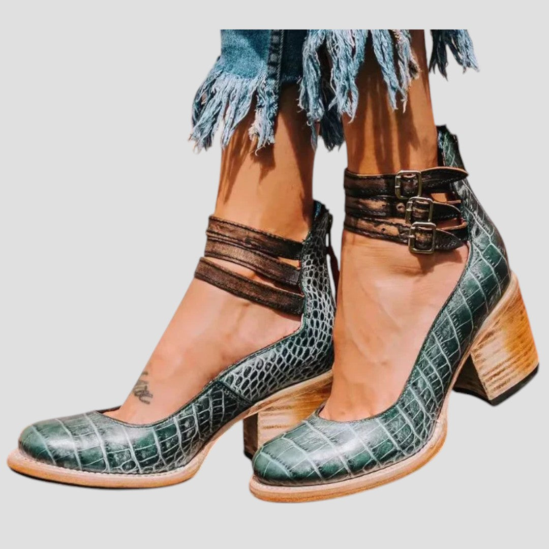 ELVAYA™ | STRAPPY BLOCK HEEL SHOES FOR ELEGANT ALL-DAY COMFORT