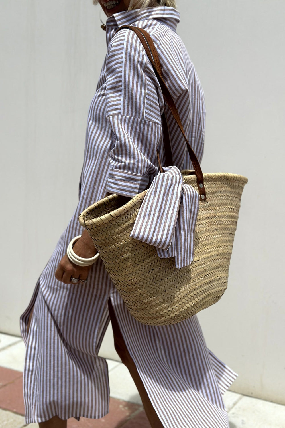 ISMARA™ | STRIPED SHIRT DRESS WITH REFINED COMFORT & CLASSIC STYLE