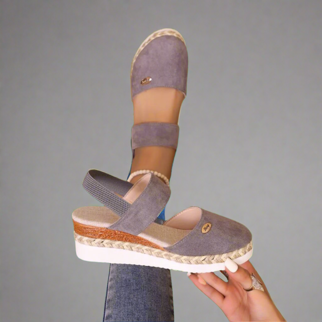 Philippa - Dames sleehak sandalen met brede band