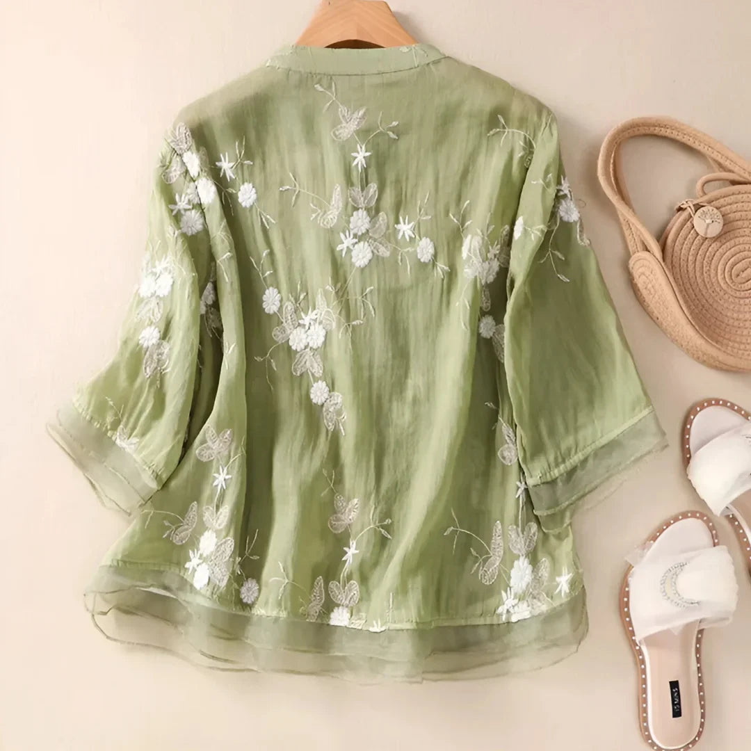 SABRINA | EMBROIDERED COTTON BLOUSE