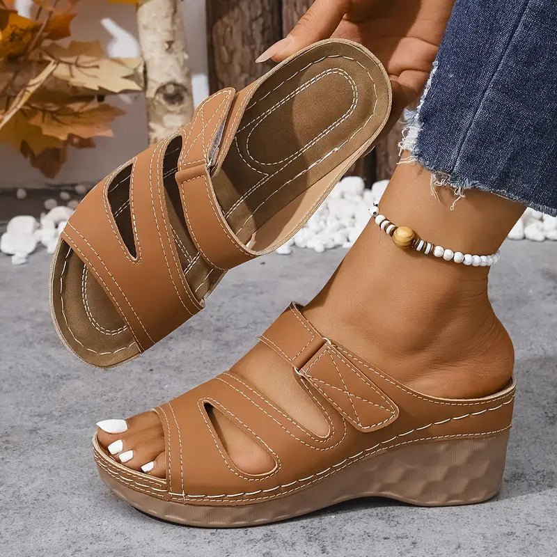 RAVELLEA™ | ELEGANT WEDGE SLIP-ON SANDALS