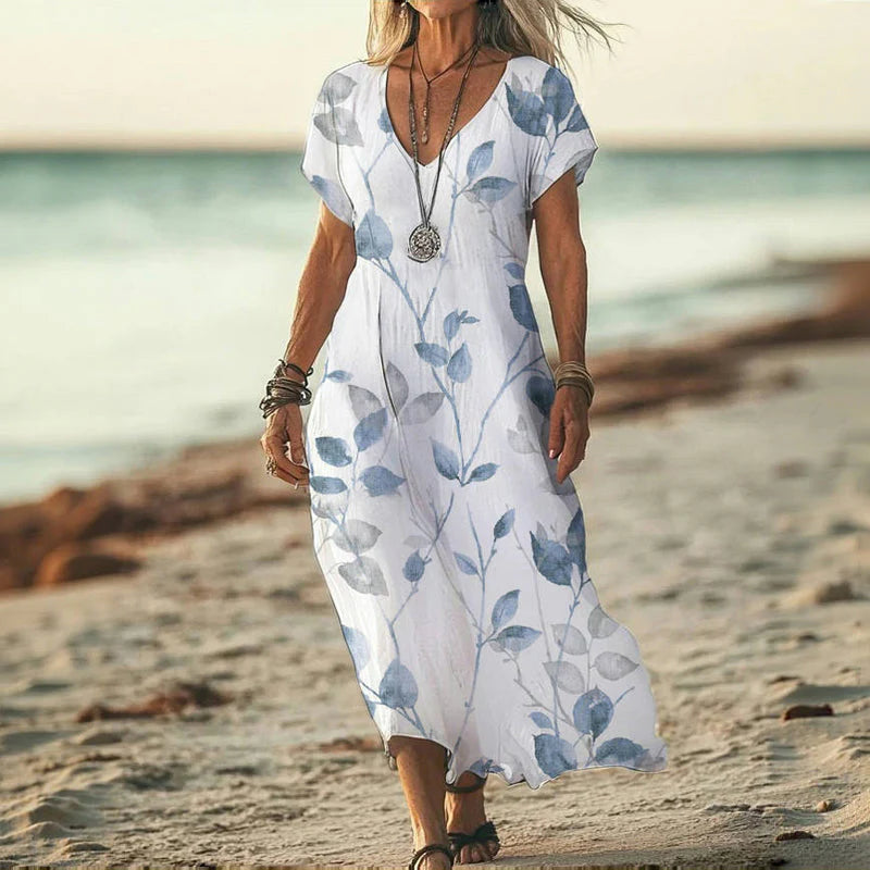 ELLA™ | CASUAL LEAF PRINT DRESS
