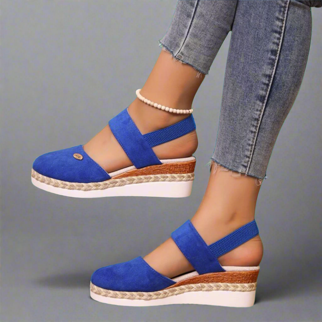 Philippa - Dames sleehak sandalen met brede band