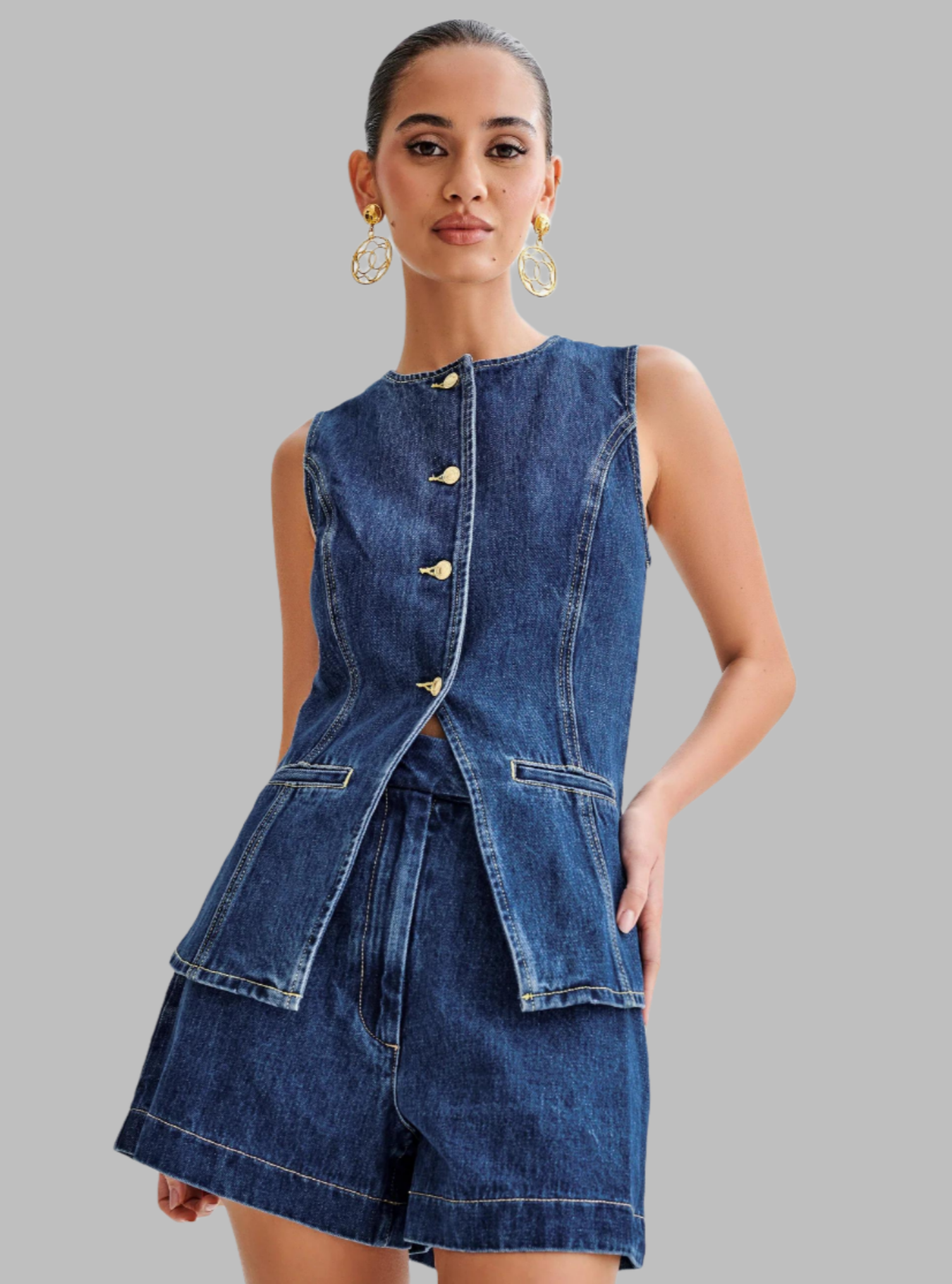 ZAYLEE – TWO-PIECE DENIM SET
