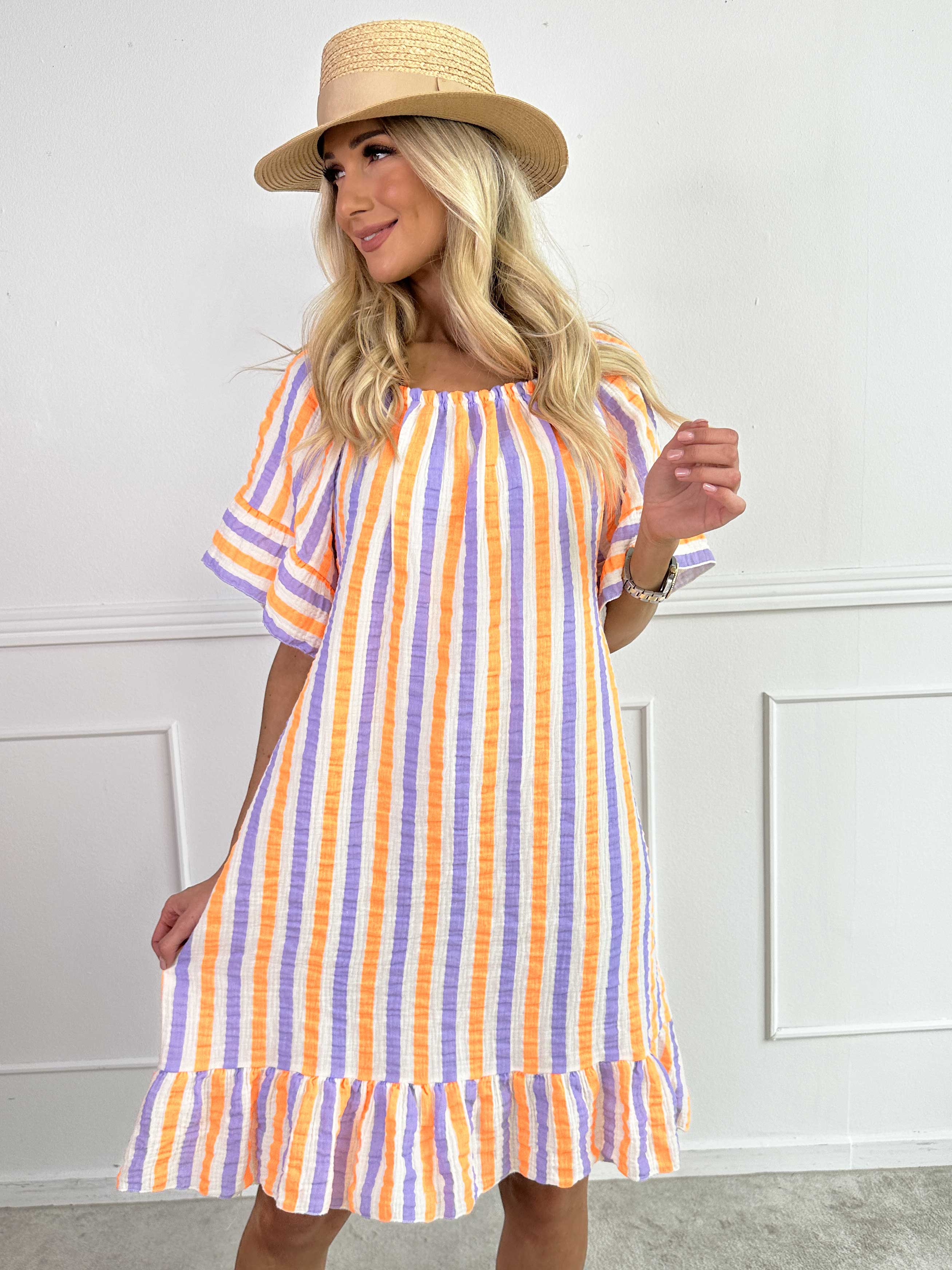 MIRELLA™ | SOFT STRIPED COTTON DRESS
