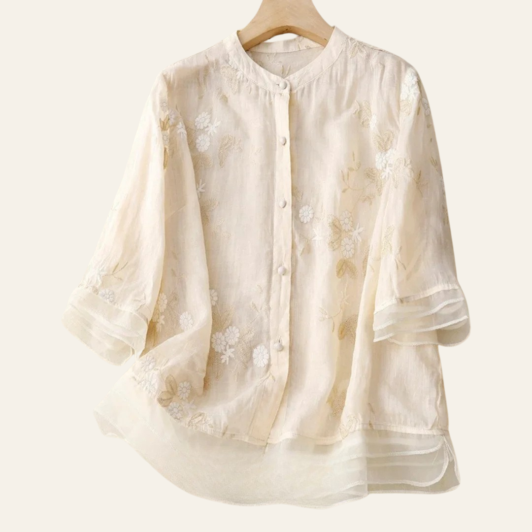 SABRINA | EMBROIDERED COTTON BLOUSE