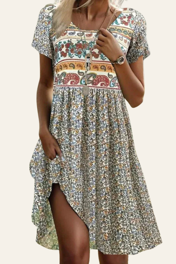 MAYA | VINTAGE ETHNIC PRINT DRESS