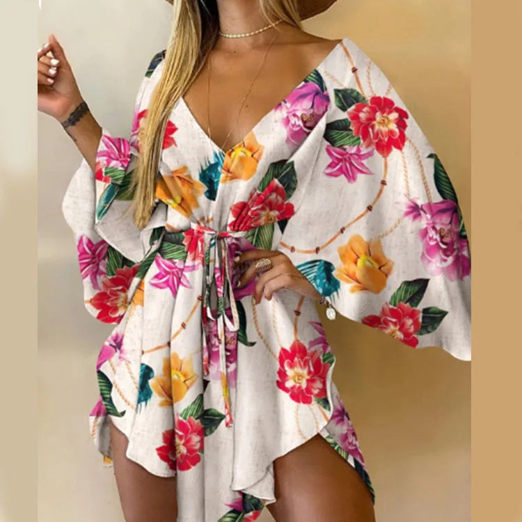 Edelie™ | Floral Boho Mini Dress