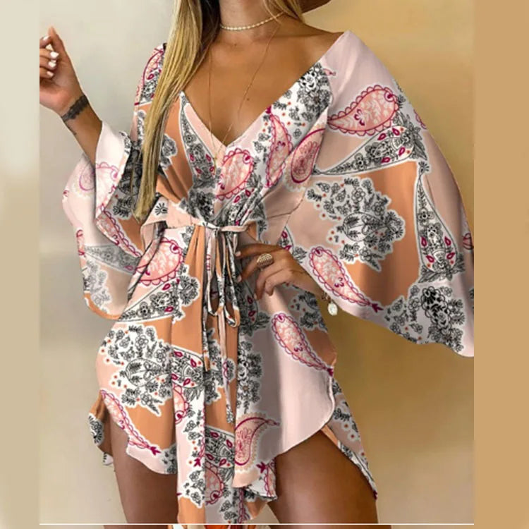 Edelie™ | Floral Boho Mini Dress