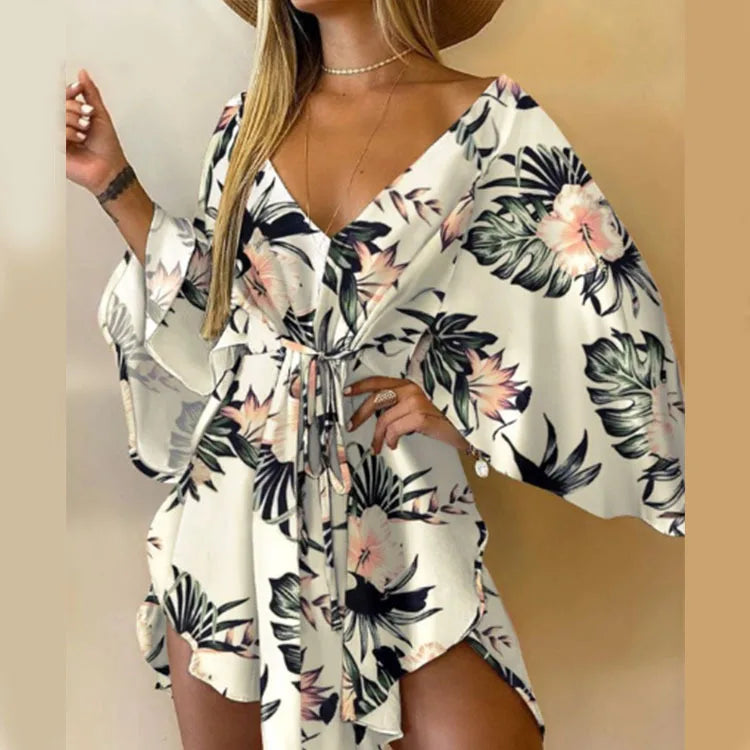 Edelie™ | Floral Boho Mini Dress