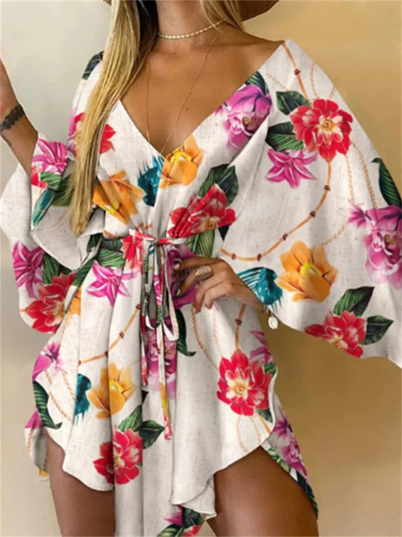 Edelie™ | Floral Boho Mini Dress
