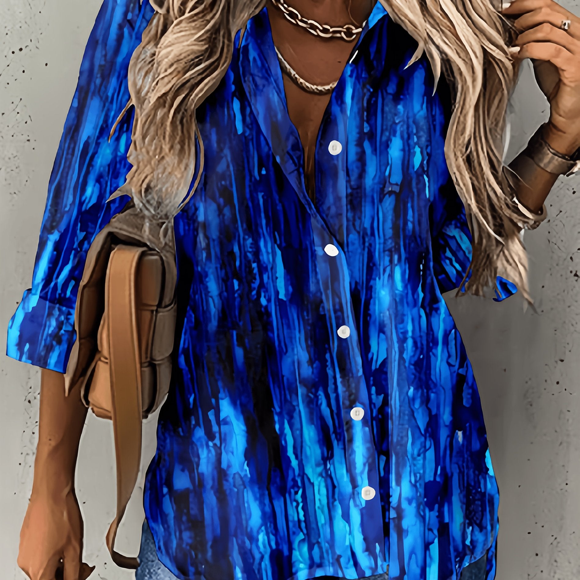 Elvara™ | Watercolour Sleeve Shirt