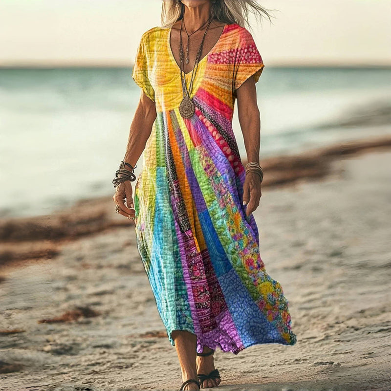 ELLA™ | COLOURFUL CASUAL DRESS
