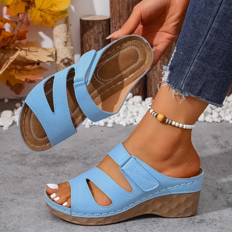 RAVELLEA™ | ELEGANT WEDGE SLIP-ON SANDALS